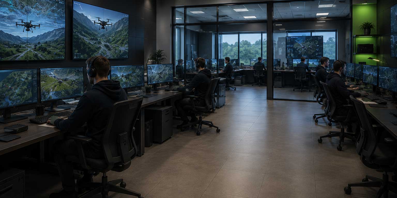 Begeleide dronesimulatie in een mission-controlomgeving